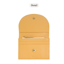 將圖片載入圖庫檢視器 D.LAB Nini 黃色微笑真皮卡夾零錢包