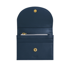 將圖片載入圖庫檢視器 D.LAB Nini 深藍色微笑真皮卡夾零錢包