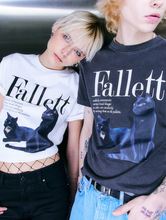 將圖片載入圖庫檢視器 FALLETT Deux Nero 黑貓深灰色短袖上衣(STAYC秀珉同款)