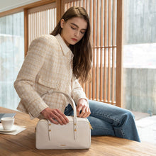 將圖片載入圖庫檢視器 LOEKA Cube 白色兩用長方形肩背包