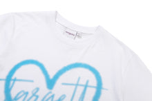 將圖片載入圖庫檢視器 TARGETTO Heart Logo Spray 噴漆愛心白色T恤