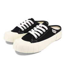 將圖片載入圖庫檢視器 BOX&COX 黑色厚底帆布穆勒鞋