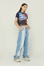 將圖片載入圖庫檢視器 TARGETTO City Light 城市霓虹深藍色短版T恤