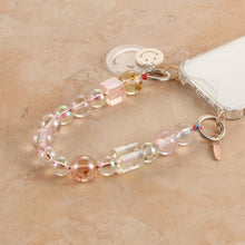 將圖片載入圖庫檢視器 ARNO Beads 可拆式 珠鍊防撞手機殼_華麗霓虹彩虹(粉色)