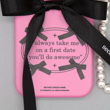 將圖片載入圖庫檢視器 SECOND UNIQUE NAME 芭蕾風蝴蝶結黑色手機殼