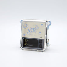 將圖片載入圖庫檢視器 SECOND UNIQUE NAME 透明蝴蝶藍色手機殼 (Z FLIP)