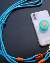 將圖片載入圖庫檢視器 MCRN 手機夾片+編繩長背帶天藍色 組合