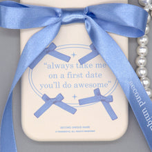 將圖片載入圖庫檢視器 SECOND UNIQUE NAME 芭蕾風蝴蝶結藍色手機殼