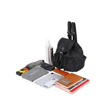 將圖片載入圖庫檢視器 MARHEN.J Scarlet 黑色尼龍束繩背包