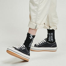 將圖片載入圖庫檢視器 GRIMPER Porcanevas 黑色厚底帆布鞋