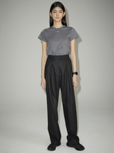 將圖片載入圖庫檢視器 EMKM Tucking 黑色打褶寬褲