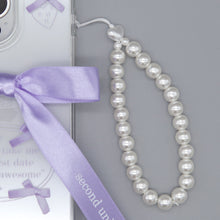 將圖片載入圖庫檢視器 SECOND UNIQUE NAME 透明芭蕾風蝴蝶結紫色手機殼