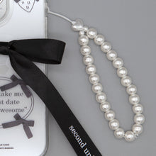 將圖片載入圖庫檢視器 SECOND UNIQUE NAME 透明芭蕾風蝴蝶結黑色手機殼