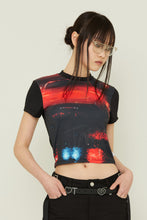 將圖片載入圖庫檢視器 TARGETTO City Light 城市霓虹黑色短版T恤 (tripleS 裕彬同款)