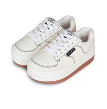 將圖片載入圖庫檢視器 POSE GANCH Mummum C.V 奶油色厚底麵包帆布鞋