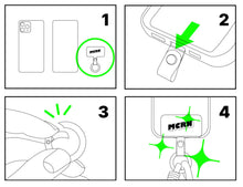 將圖片載入圖庫檢視器 MCRN 手機夾片+編繩長背帶天藍混色 組合