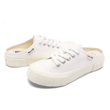 將圖片載入圖庫檢視器 BOX&COX 白色厚底帆布穆勒鞋