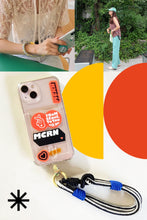 將圖片載入圖庫檢視器 MCRN 手機夾片+手腕掛繩條紋黑白 組合