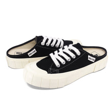 將圖片載入圖庫檢視器 BOX&COX 黑色厚底帆布穆勒鞋