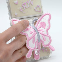 將圖片載入圖庫檢視器 SECOND UNIQUE NAME 透明蝴蝶粉色手機殼 (Z FLIP)