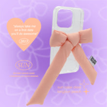 將圖片載入圖庫檢視器 SECOND UNIQUE NAME 大蝴蝶結粉桃手機殼