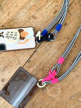 將圖片載入圖庫檢視器 MCRN 手機夾片+編繩長背帶條紋黑白 組合