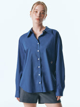 將圖片載入圖庫檢視器 CITYBREEZE 防皺經典海軍藍長袖襯衫