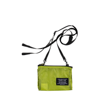 將圖片載入圖庫檢視器 OVER LAB Another High 螢光綠可折疊環保斜垮包