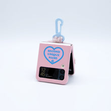 將圖片載入圖庫檢視器 SECOND UNIQUE NAME 絨毛指套粉紅熊手機殼(Z FLIP)