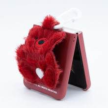 將圖片載入圖庫檢視器 SECOND UNIQUE NAME 絨毛指套紅絲絨熊手機殼 (Z FLIP)