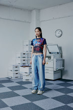 將圖片載入圖庫檢視器 TARGETTO City Light 城市霓虹深藍色短版T恤