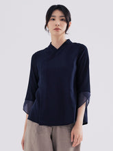 將圖片載入圖庫檢視器 DOLSILNAI 韓服造型七分袖藍色上衣