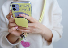 將圖片載入圖庫檢視器 MCRN 手機夾片+編繩長背帶清新檸檬 組合