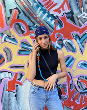 將圖片載入圖庫檢視器 MCRN 手機夾片+編繩長背帶天藍色 組合