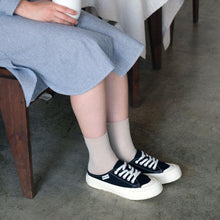 將圖片載入圖庫檢視器 BOX&COX 黑色厚底帆布穆勒鞋