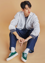 將圖片載入圖庫檢視器 ELLDU Toe-Easy 綠色厚底帆布鞋