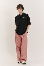 將圖片載入圖庫檢視器 BEYOND CLOSET 經典刺繡黑色純棉短袖POLO衫
