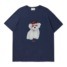 將圖片載入圖庫檢視器 BEYOND CLOSET 搖滾狗狗印花深藍色短袖T恤