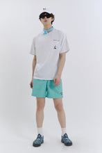 將圖片載入圖庫檢視器 BEYOND CLOSET 經典刺繡藍綠色尼龍短褲