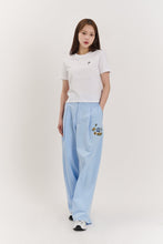 將圖片載入圖庫檢視器 BEYOND CLOSET 經典刺繡白色純棉短版T恤