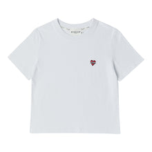 將圖片載入圖庫檢視器 BEYOND CLOSET 浪漫愛心白色純棉短版T恤