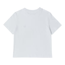 將圖片載入圖庫檢視器 BEYOND CLOSET 浪漫愛心白色純棉短版T恤
