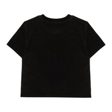 將圖片載入圖庫檢視器 BEYOND CLOSET 浪漫愛心黑色絲絨短版T恤