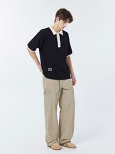 將圖片載入圖庫檢視器 CITYBREEZE 黑白拼接短袖POLO衫