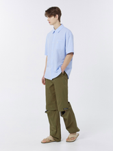 將圖片載入圖庫檢視器 CITYBREEZE 淺藍短袖OVERSIZE條紋襯衫