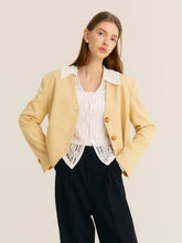 將圖片載入圖庫檢視器 CITYBREEZE 蕾絲透膚白色開襟襯衫