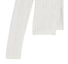 將圖片載入圖庫檢視器 CITYBREEZE 蕾絲透膚白色開襟襯衫