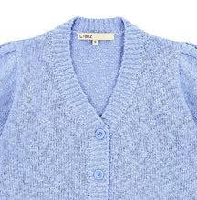 將圖片載入圖庫檢視器 CITYBREEZE 泡泡袖水藍色開襟針織衫 (IZ*ONE金珉周同款)