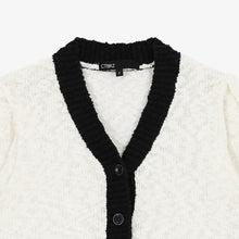 將圖片載入圖庫檢視器 CITYBREEZE 泡泡袖白色開襟針織衫