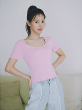 將圖片載入圖庫檢視器 CITYBREEZE 淺藍色拼接單寧牛仔寬褲 ((G)IDLE曹薇娟同款)